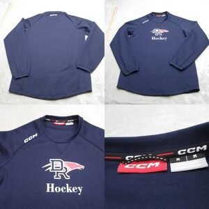 Dakota Ridge Hockey Sweatshirt Mens‎ Medium CCM Blue Raglan Sleeve Pullover
